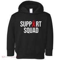 Family Hiv Awareness Red Ribbon Aids Support Squad Toddler Hoodie thumb 0