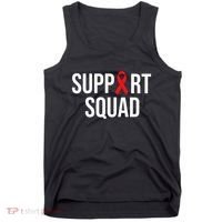 Family Hiv Awareness Red Ribbon Aids Support Squad Tank Top thumb 0