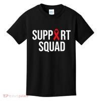 Family Hiv Awareness Red Ribbon Aids Support Squad Kids T-Shirt thumb 0