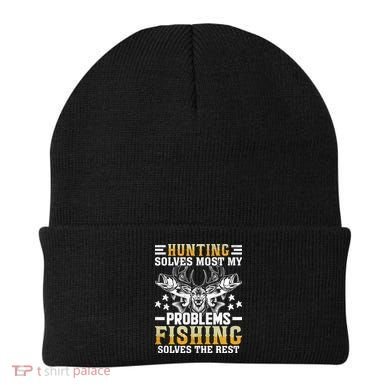 Funny Hunting And Fishing Solved Problems Beanie