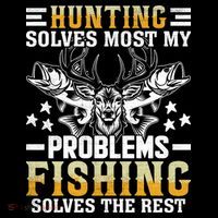 Funny Hunting And Fishing Solved Problems Women's Hoodie thumb 2