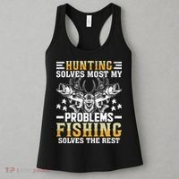 Funny Hunting And Fishing Solved Problems Women's Tank Top thumb 3