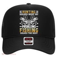 Funny Hunting And Fishing Solved Problems Hat thumb 0