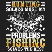 Funny Hunting And Fishing Solved Problems Hat thumb 2
