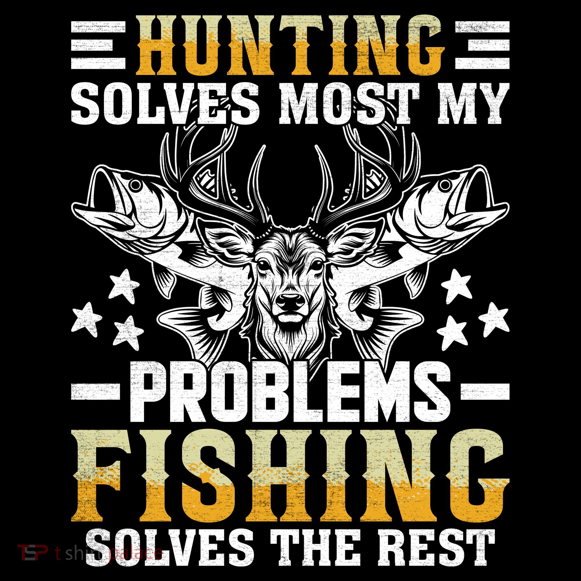 Funny Hunting And Fishing Solved Problems Tank Top