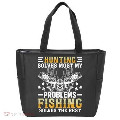 Funny Hunting And Fishing Solved Problems Tote Bag