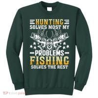 Funny Hunting And Fishing Solved Problems Sweatshirt thumb 0