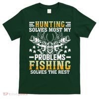 Funny Hunting And Fishing Solved Problems T-Shirt thumb 0
