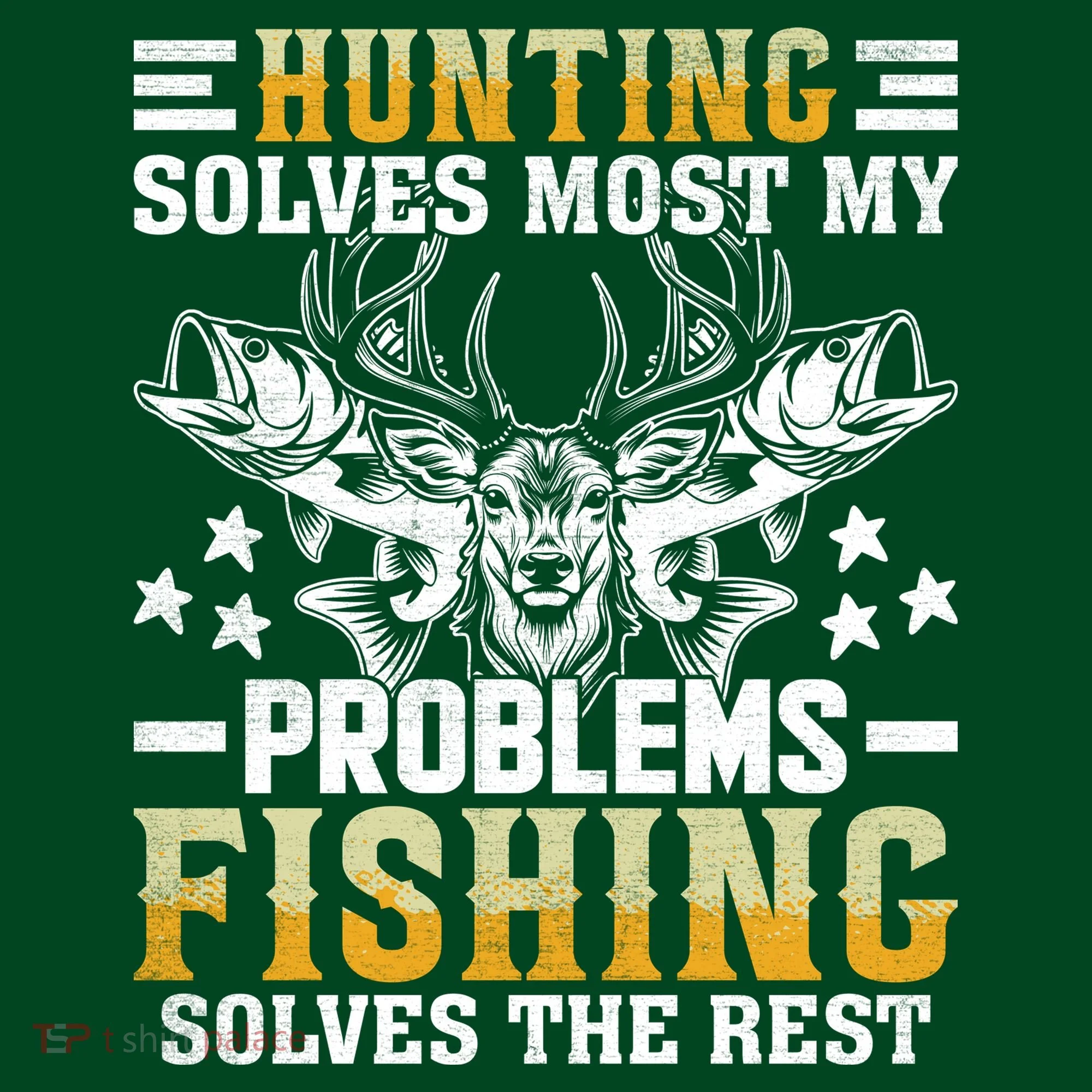 Funny Hunting And Fishing Solved Problems Button