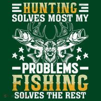 Funny Hunting And Fishing Solved Problems Mousepad thumb 1
