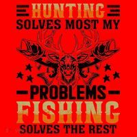 Funny Hunting And Fishing Solved Problems Santa Hat thumb 1