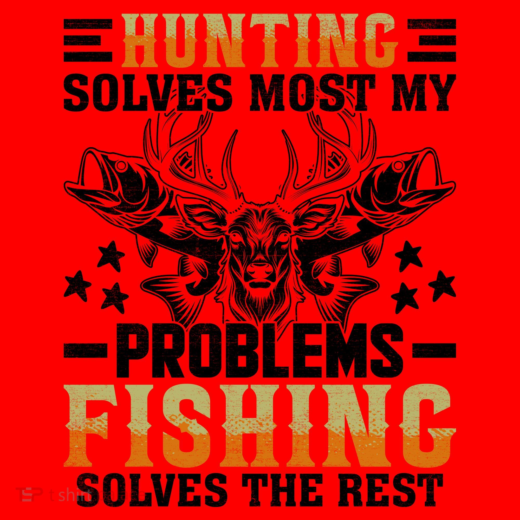 Funny Hunting And Fishing Solved Problems Santa Hat
