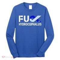 Fuck Hydrocephalus Awareness Month Ribbon Warrior Fighter Cool Gift Long Sleeve Shirt thumb 0