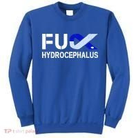 Fuck Hydrocephalus Awareness Month Ribbon Warrior Fighter Cool Gift Sweatshirt thumb 0