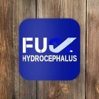 Fuck Hydrocephalus Awareness Month Ribbon Warrior Fighter Cool Gift Coaster thumb 0