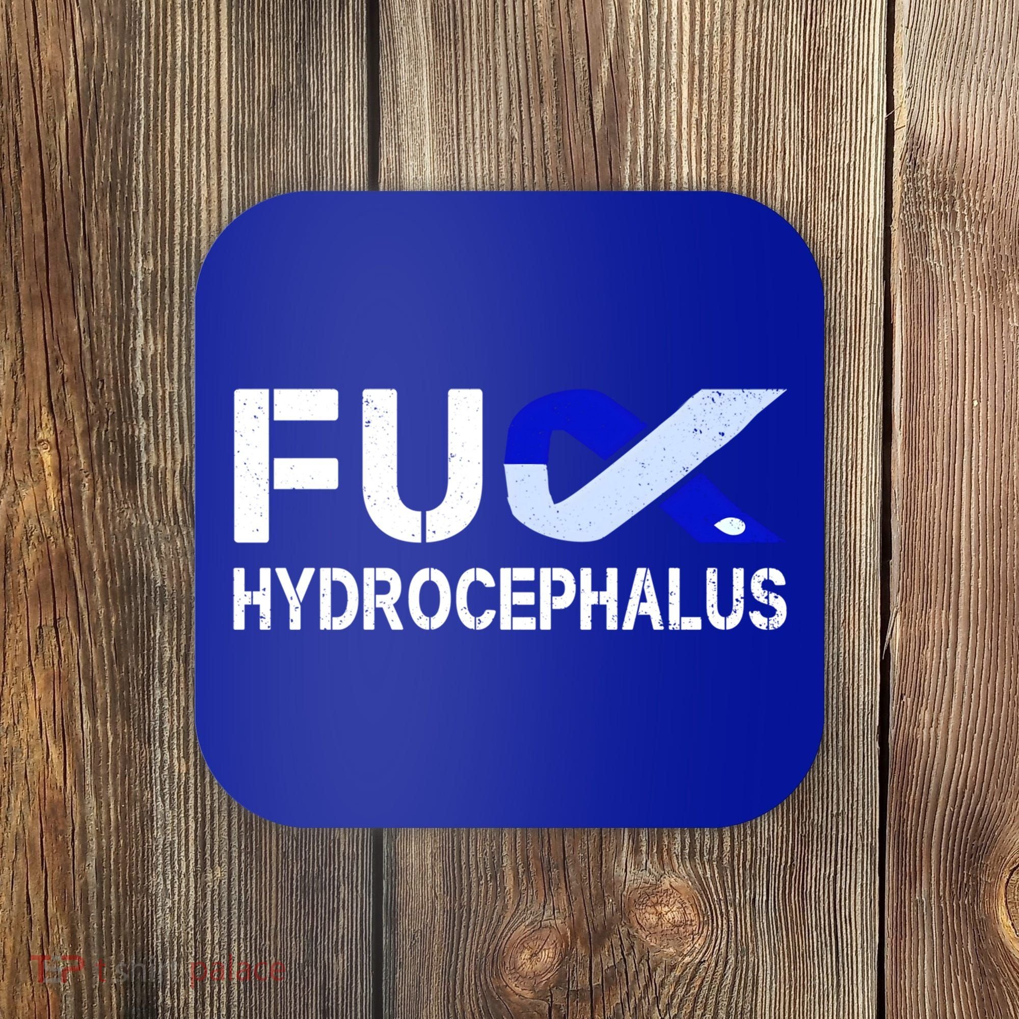 Fuck Hydrocephalus Awareness Month Ribbon Warrior Fighter Cool Gift Coaster