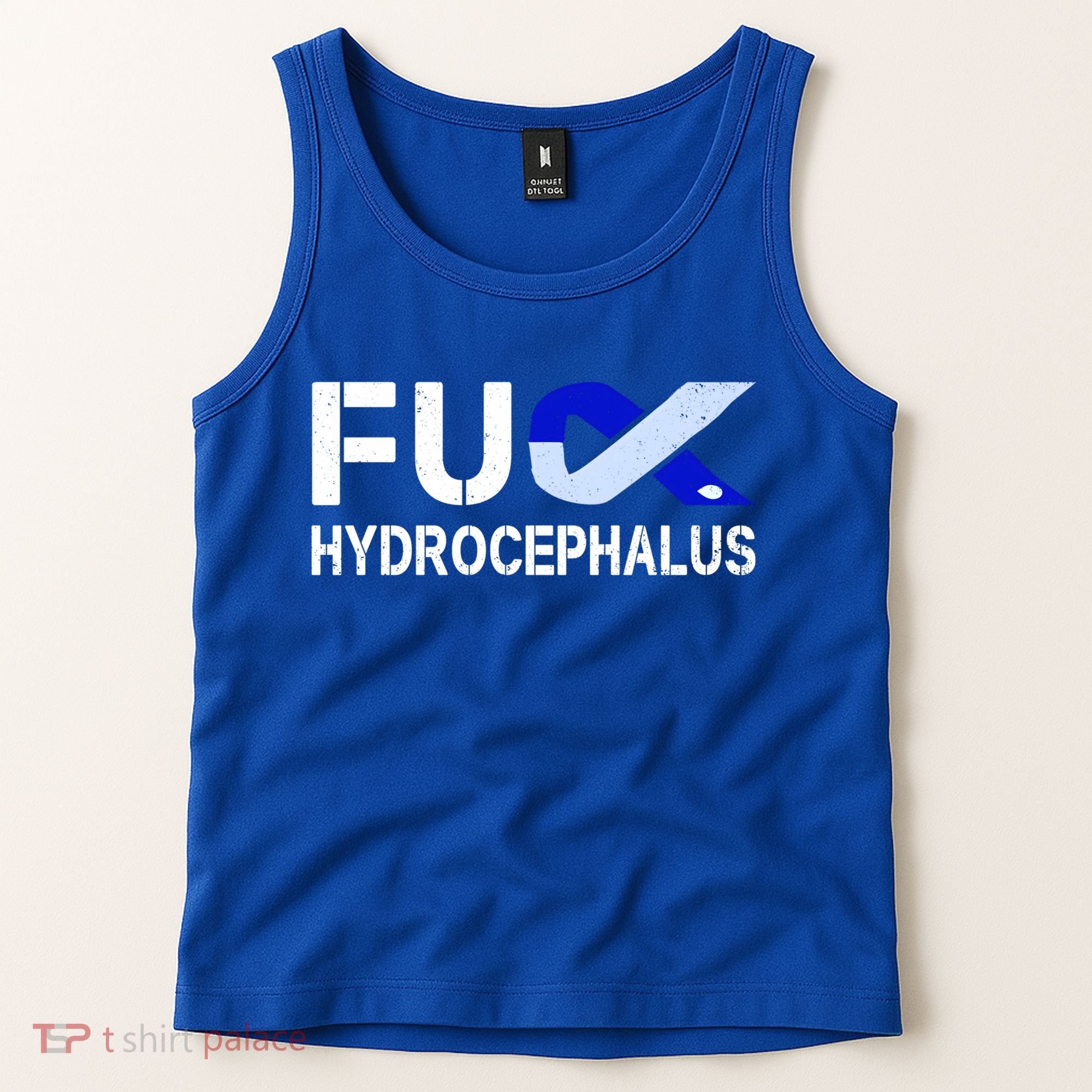 Fuck Hydrocephalus Awareness Month Ribbon Warrior Fighter Cool Gift Tank Top