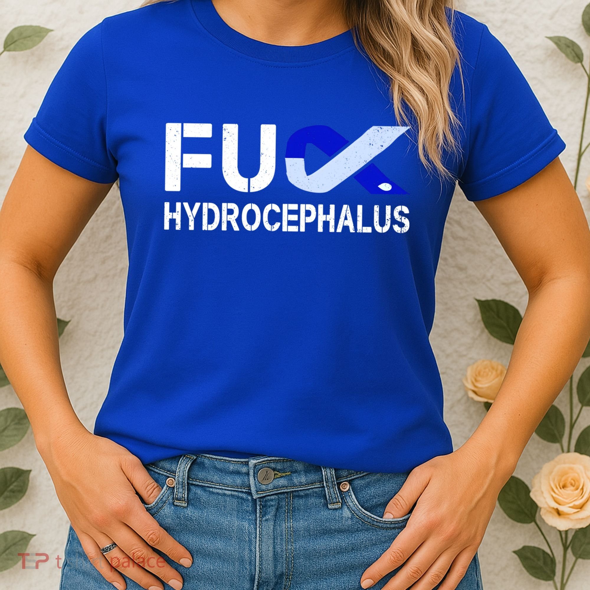 Fuck Hydrocephalus Awareness Month Ribbon Warrior Fighter Cool Gift Women's T-Shirt