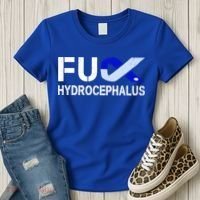 Fuck Hydrocephalus Awareness Month Ribbon Warrior Fighter Cool Gift Women's T-Shirt thumb 3