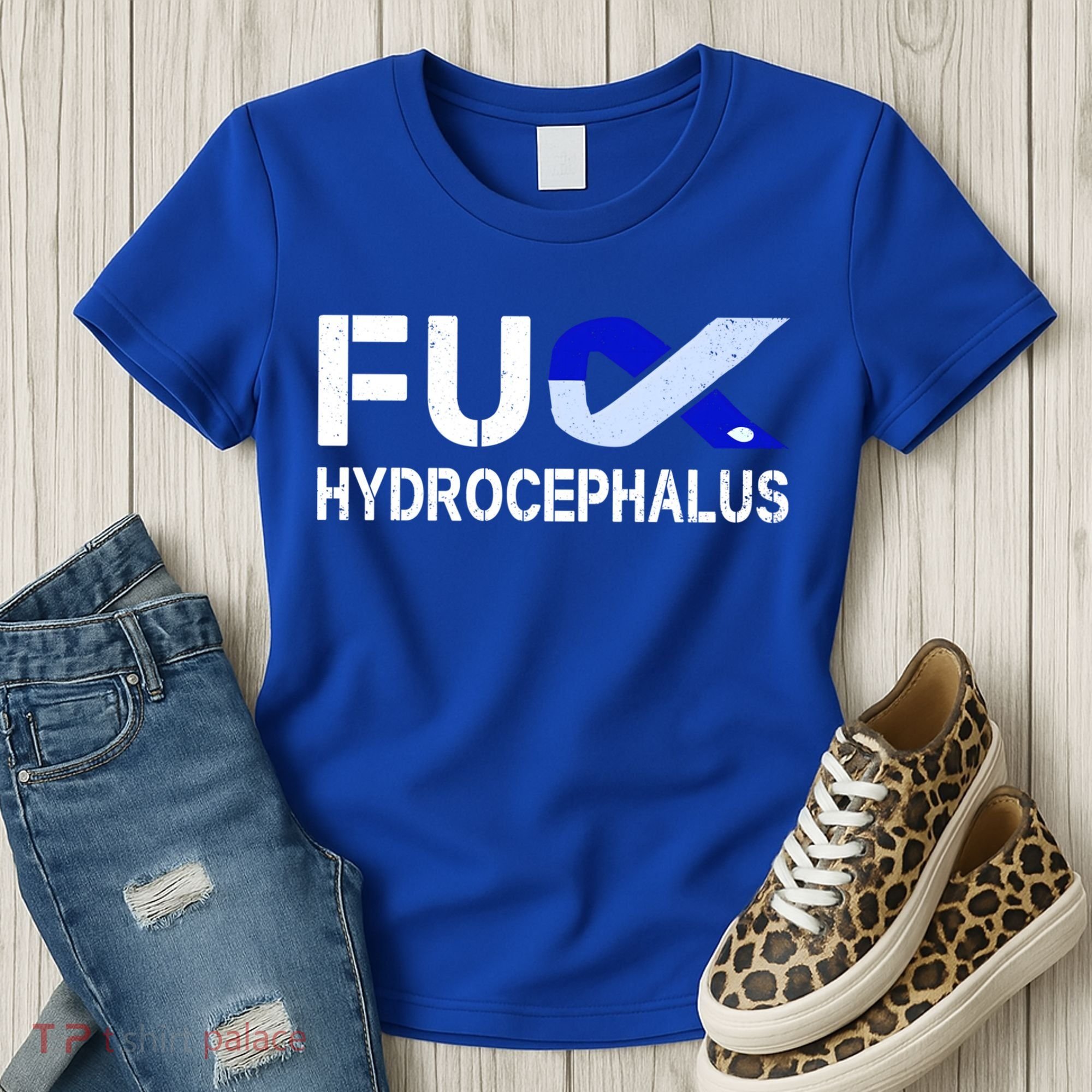 Fuck Hydrocephalus Awareness Month Ribbon Warrior Fighter Cool Gift Women's T-Shirt