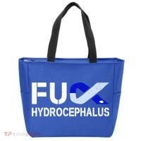 Fuck Hydrocephalus Awareness Month Ribbon Warrior Fighter Cool Gift Tote Bag thumb 0