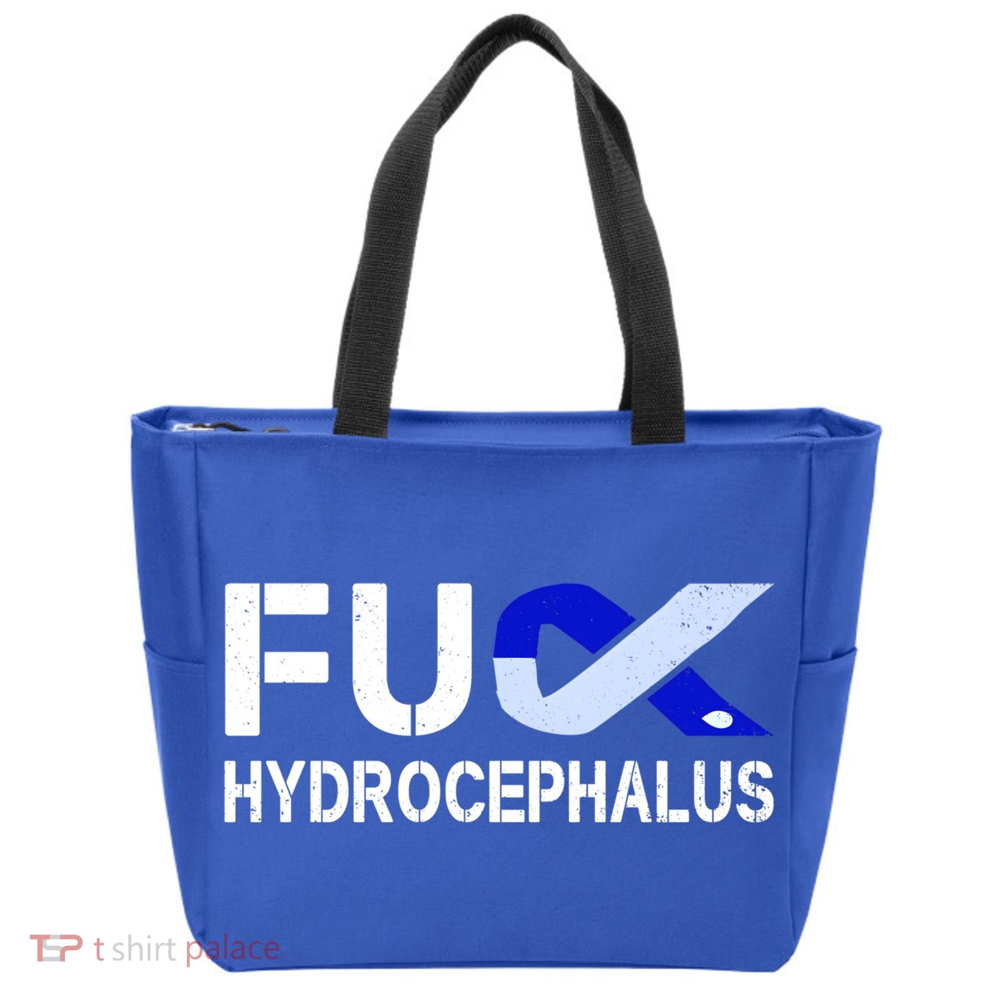 Fuck Hydrocephalus Awareness Month Ribbon Warrior Fighter Cool Gift Tote Bag