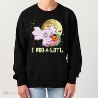 Funny Halloween Axolotl Ghost I Boo A Lotl Women's Sweatshirt thumb 0