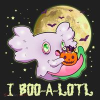 Funny Halloween Axolotl Ghost I Boo A Lotl Women's Sweatshirt thumb 2