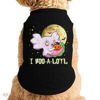Funny Halloween Axolotl Ghost I Boo A Lotl Doggie Tank thumb 0