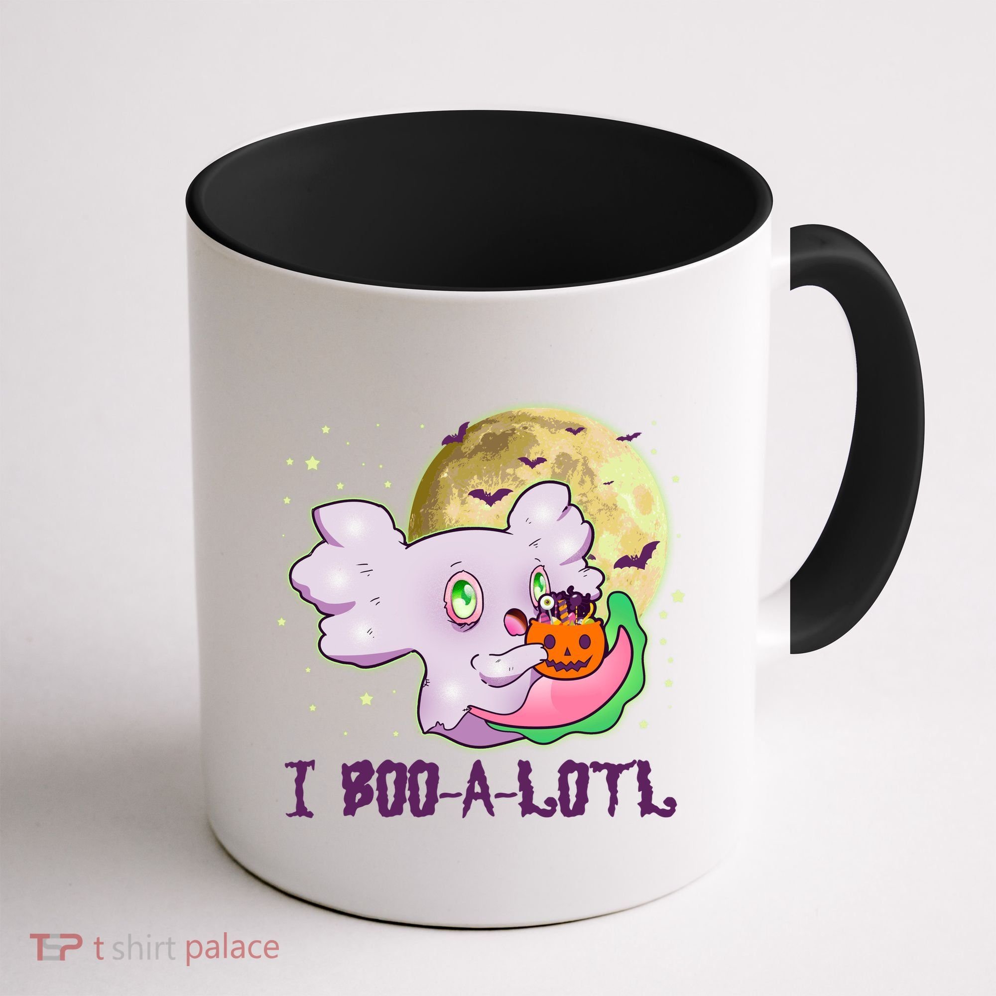 Funny Halloween Axolotl Ghost I Boo A Lotl Coffee Mug