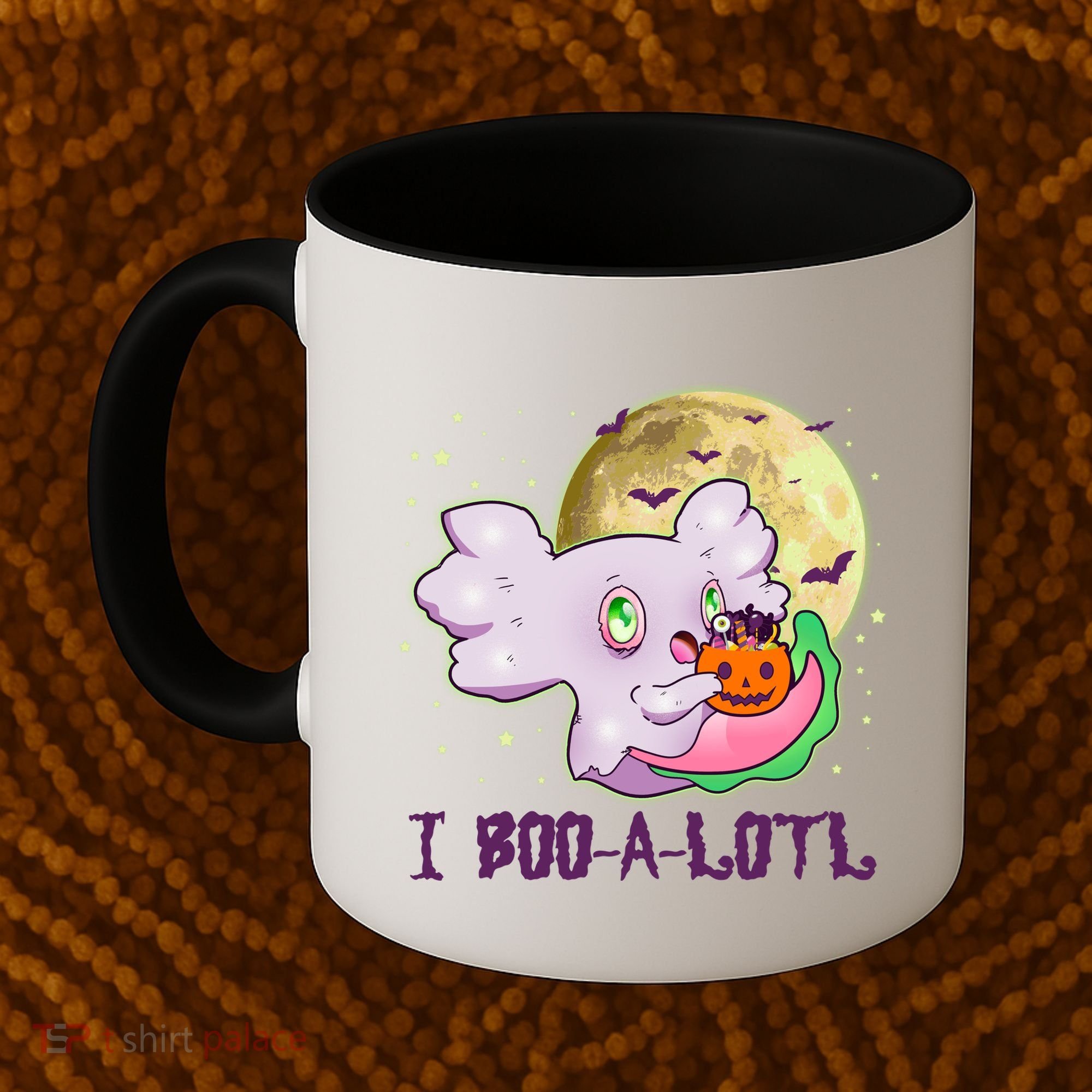 Funny Halloween Axolotl Ghost I Boo A Lotl Coffee Mug