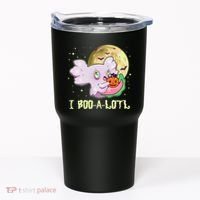 Funny Halloween Axolotl Ghost I Boo A Lotl Tumbler thumb 0