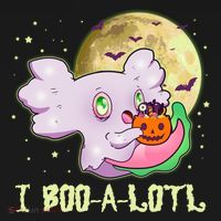 Funny Halloween Axolotl Ghost I Boo A Lotl Ornament thumb 1