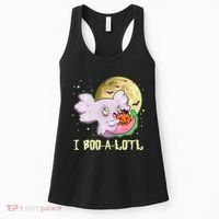 Funny Halloween Axolotl Ghost I Boo A Lotl Women's Tank Top thumb 0