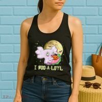 Funny Halloween Axolotl Ghost I Boo A Lotl Women's Tank Top thumb 2