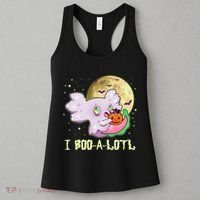 Funny Halloween Axolotl Ghost I Boo A Lotl Women's Tank Top thumb 3