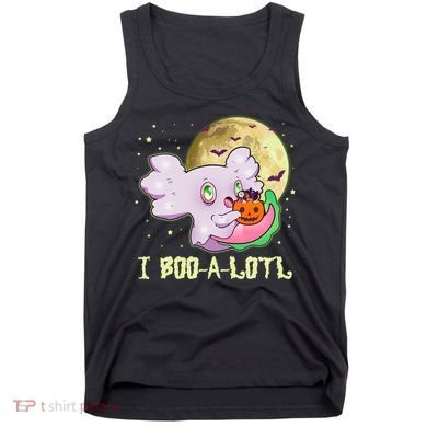 Funny Halloween Axolotl Ghost I Boo A Lotl Tank Top