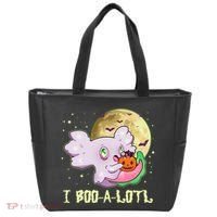 Funny Halloween Axolotl Ghost I Boo A Lotl Tote Bag thumb 0