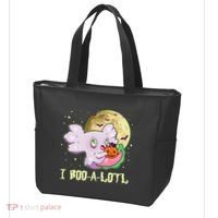 Funny Halloween Axolotl Ghost I Boo A Lotl Tote Bag thumb 3