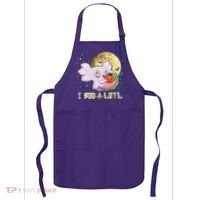 Funny Halloween Axolotl Ghost I Boo A Lotl Apron thumb 0