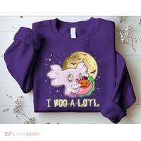 Funny Halloween Axolotl Ghost I Boo A Lotl Sweatshirt thumb 2