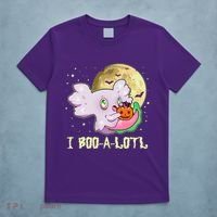 Funny Halloween Axolotl Ghost I Boo A Lotl T-Shirt thumb 5