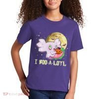 Funny Halloween Axolotl Ghost I Boo A Lotl Kids T-Shirt thumb 2