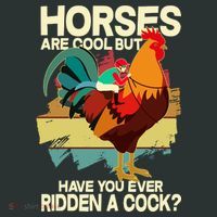 Funny Horses Are Cool But Have You Ever Ridden A Cock Women's T-Shirt thumb 6