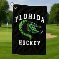 Florida Hockey Alligator Golf Towel thumb 1