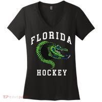 Florida Hockey Alligator Women's V-Neck T-Shirt thumb 0