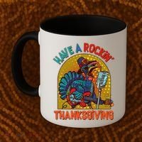 Funny Have A Rockin' Thanksgiving Rocker Turkey Coffee Mug thumb 2