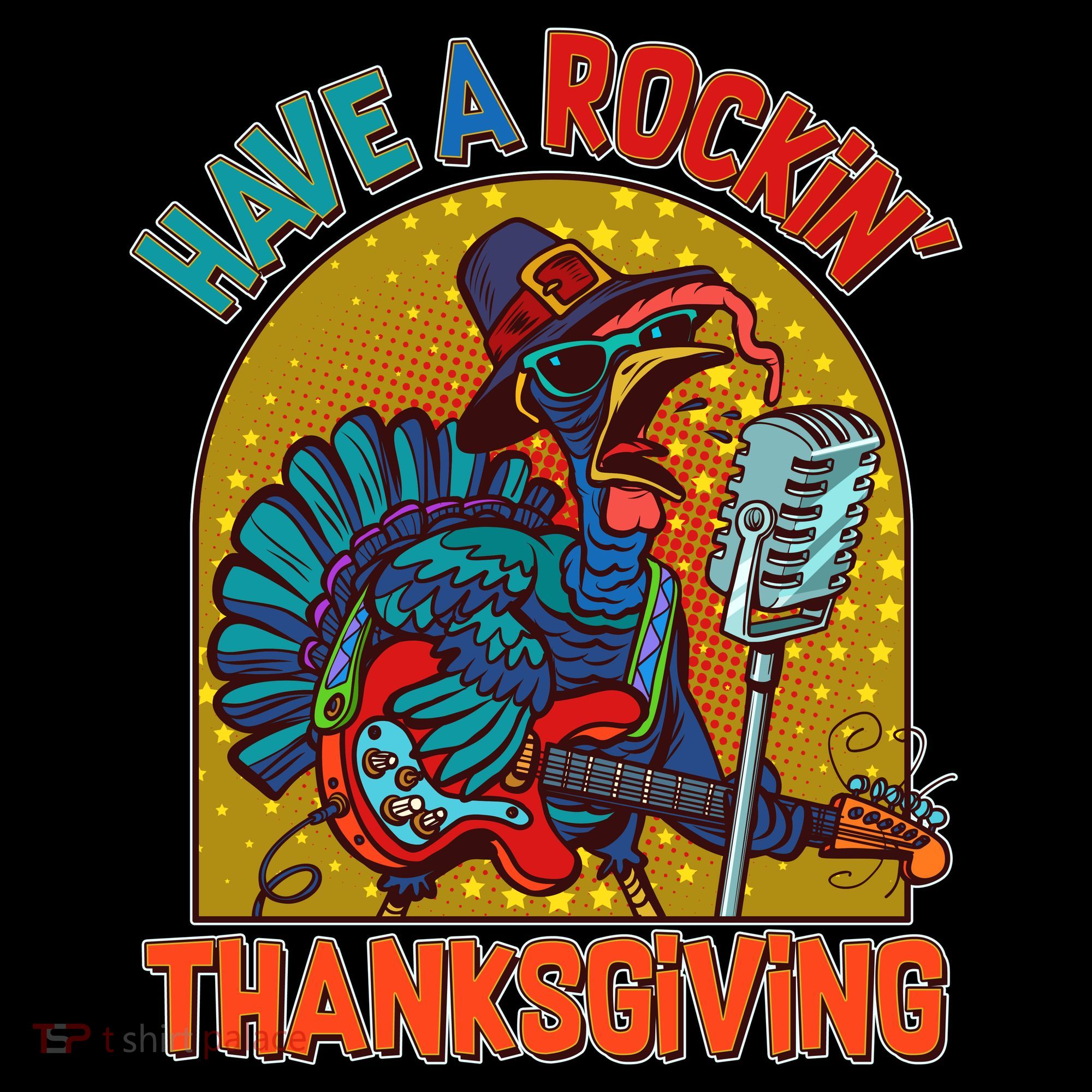 Funny Have A Rockin' Thanksgiving Rocker Turkey Coffee Mug