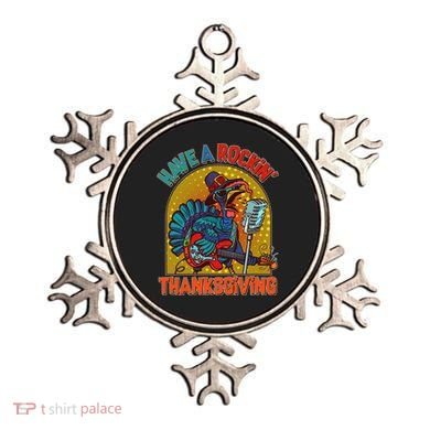 Funny Have A Rockin' Thanksgiving Rocker Turkey Ornament