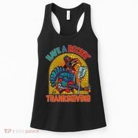 Funny Have A Rockin' Thanksgiving Rocker Turkey Women's Tank Top thumb 0